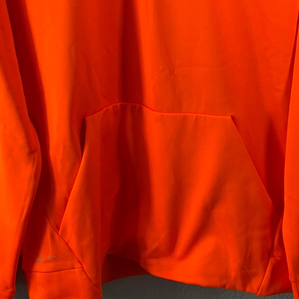 Nike Vibrant Orange Hoodie with Gray Swoosh - Picture 3 of 8